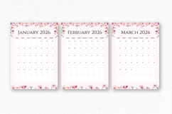 2026 Canva Flower Calendar Editable Template Product Image 7
