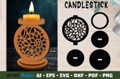Flowers Candlestick Lasercut | Laser Cut Candle Holder Product Image 1