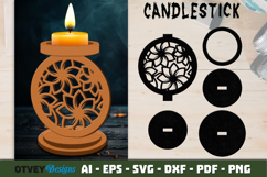 Flowers Candlestick Lasercut | Laser Cut Candle Holder Product Image 1