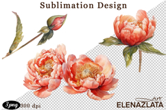 Watercolor funny Flowers Clipart, big eyes Product Image 1
