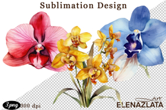 Watercolor funny Flowers Clipart, big eyes Product Image 1