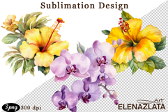 Watercolor funny Flowers Clipart, big eyes Product Image 1
