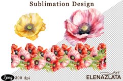 Poppy clipart, Watercolor floral clipart, Bouquets Product Image 1