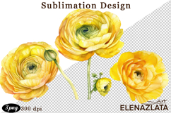 Watercolor funny Flowers Clipart, big eyes Product Image 1