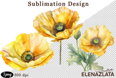 Watercolor funny Flowers Clipart, big eyes Product Image 1
