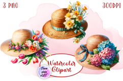 Flower clipart, Watercolor floral clipart, Bouquets Product Image 1