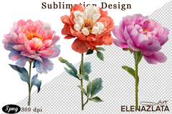 Watercolor funny Flowers Clipart, big eyes Product Image 1