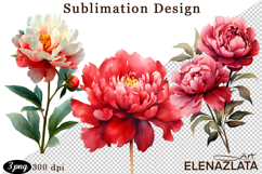 Watercolor funny Flowers Clipart, big eyes Product Image 1