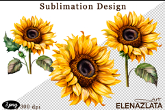Watercolor funny Flowers Clipart, big eyes Product Image 1