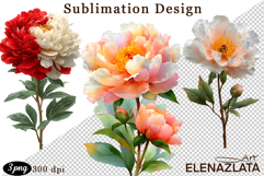 Watercolor funny Flowers Clipart, big eyes Product Image 1