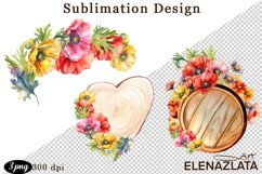 Poppy clipart, Watercolor floral clipart, Bouquets Product Image 1