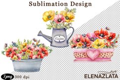 Poppy clipart, Watercolor floral clipart, Bouquets Product Image 1