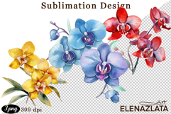 Watercolor funny Flowers Clipart, big eyes Product Image 1