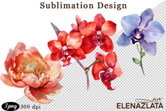 Watercolor funny Flowers Clipart, big eyes Product Image 1