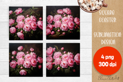 Flowers tile Coaster Design, Summer Coaster Product Image 1