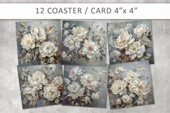 Flowers 4x4 inch cards, Collage Sheet for Coasters Product Image 1