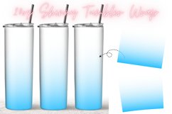 Blue Sky Ombre Summer 20oz Skinny Coffee Tumbler Wrap Product Image 1