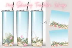 Flower watercolor 20oz Skinny Coffee Tumbler Wrap Product Image 1
