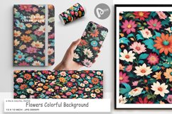 Digital Paper Flowers Colorful Product Image 1