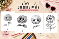 Summer flowers Design |Coloring pages Product Image 1