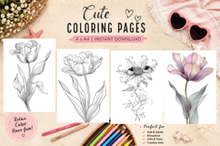Summer flowers Design |Coloring pages Product Image 1