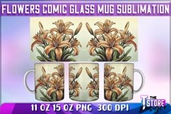 Flowers Comic Mug Sublimation | 11 oz 15 oz Mug Sublimation Product Image 5