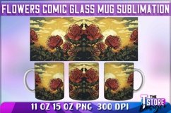 Flowers Comic Mug Sublimation | 11 oz 15 oz Mug Sublimation Product Image 1