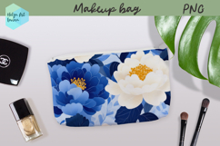 Cosmetic bag flowers, makeup bag sublimation Product Image 1