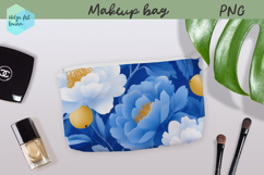 Cosmetic bag flowers, makeup bag sublimation Product Image 1