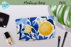 Cosmetic bag flowers, makeup bag sublimation Product Image 1