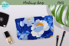 Cosmetic bag flowers, makeup bag sublimation Product Image 1
