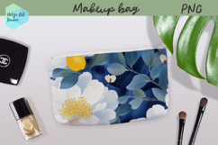 Cosmetic bag flowers, makeup bag sublimation Product Image 1