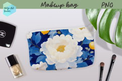 Cosmetic bag flowers, makeup bag sublimation Product Image 1