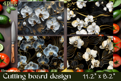 Flowers Cutting Board Sublimation. Vintag Cutting Board Product Image 1