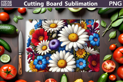 Wildflowers Cutting Board | Daisy Flowers Cutting Board Product Image 1