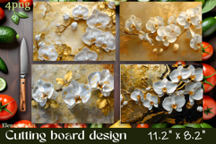 Flowers Cutting Board Sublimation. Vintag Cutting Board Product Image 1
