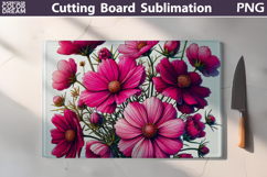 Wildflowers Cutting Board | Pink Flowers Cutting Board Product Image 1