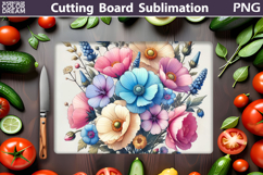 Wildflowers Cutting Board | Pastel Flowers Cutting Board Product Image 1