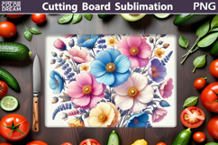 Wildflowers Cutting Board | Pastel Flowers Cutting Board Product Image 1