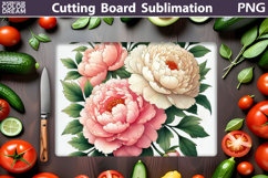 Wildflowers Cutting Board | Peony Flowers Cutting Board Product Image 1
