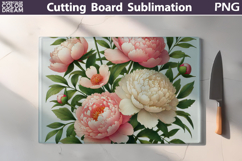 Wildflowers Cutting Board | Peony Flowers Cutting Board Product Image 1
