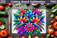 Wildflowers Cutting Board | Tropical Flowers Cutting Board Product Image 1
