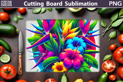 Wildflowers Cutting Board | Tropical Flowers Cutting Board Product Image 1