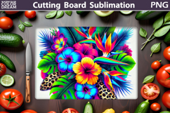 Wildflowers Cutting Board | Tropical Flowers Cutting Board Product Image 1