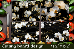 Flowers Cutting Board Sublimation. Vintag Cutting Board Product Image 1