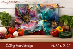 Flowers Cutting Board Design. Glass floral sublimation Product Image 1
