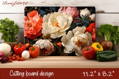 3d Flowers Cutting Board Design | Cutting Board PNG Product Image 1