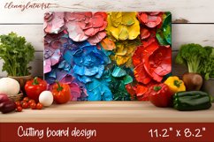 Flowers Cutting Board Design. oil painting floral sublimatio Product Image 1