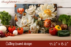 3d Flowers Cutting Board Design | Cutting Board PNG Product Image 1
