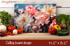 3d Flowers Cutting Board Design | Cutting Board PNG Product Image 1